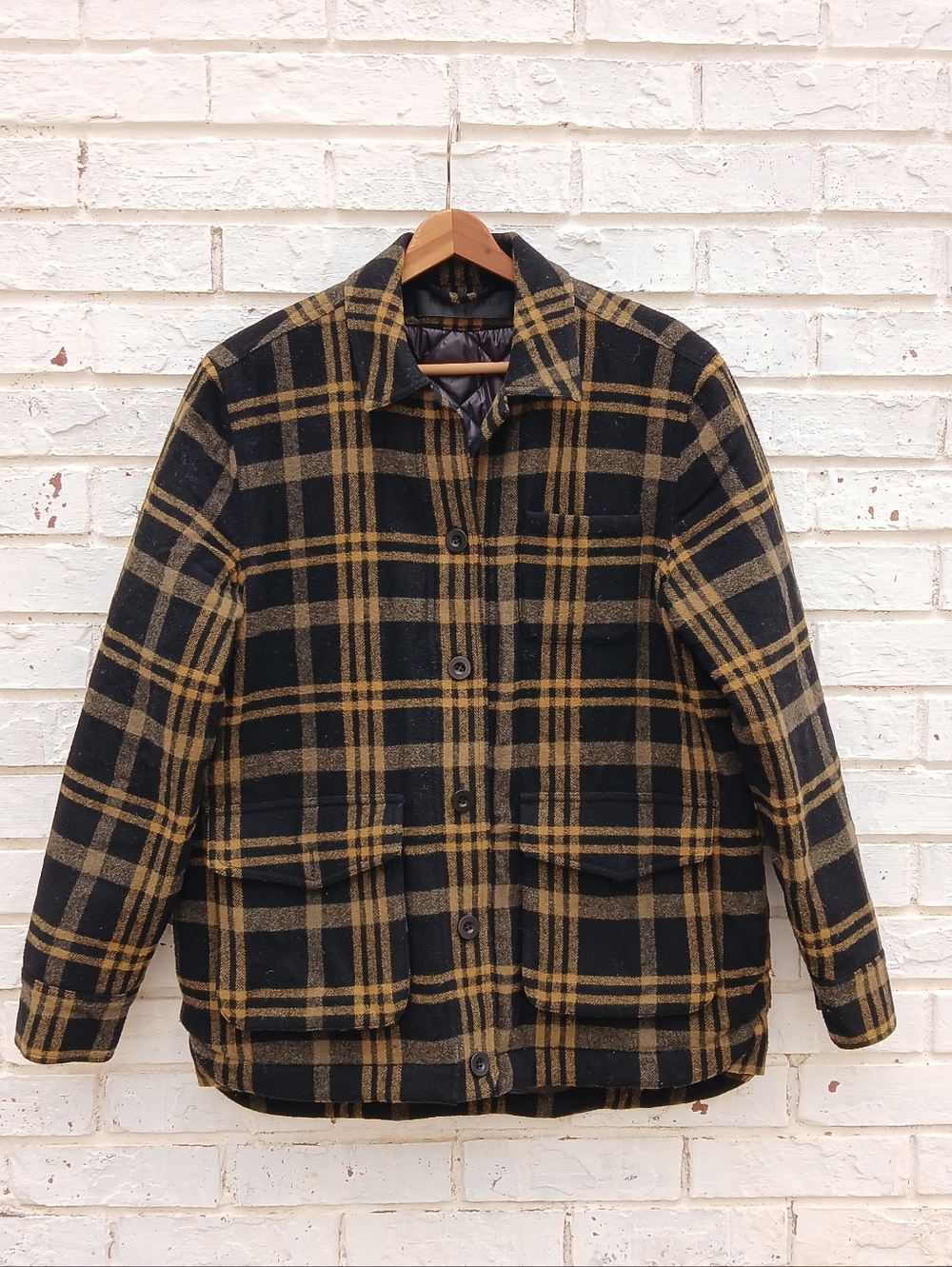 Jenni Kayne Farmhouse Wool Plaid Shacket Lined Jacket - Picture 5 of 11